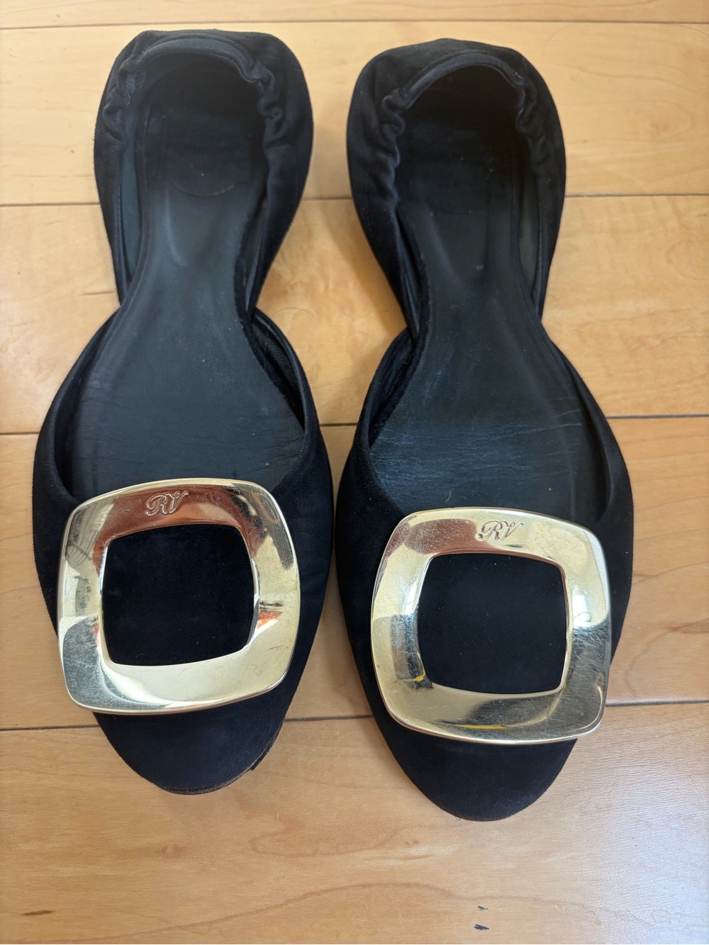 Roger Vivier Suede D'Orsay Flats size 36 1/2